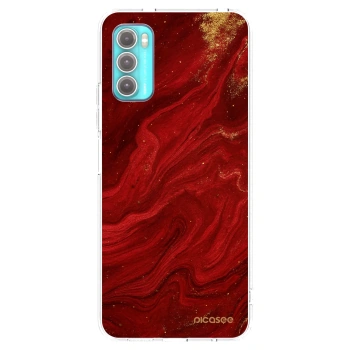 Picasee silikonska prozirna maskica za Motorola Moto G60 - Red