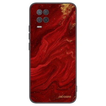 Picasee crna silikonska maskica za Realme 8 5G - Red