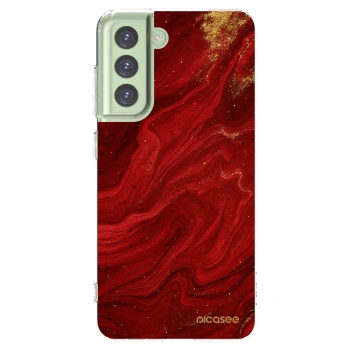 Picasee silikonska prozirna maskica za Samsung Galaxy S21 FE 5G - Red