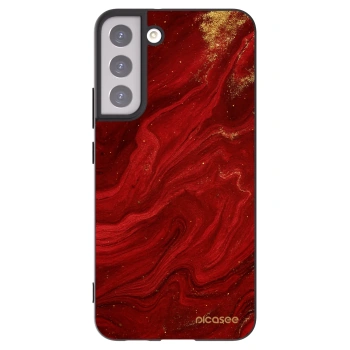 Picasee crna silikonska maskica za Samsung Galaxy S22+ 5G - Red