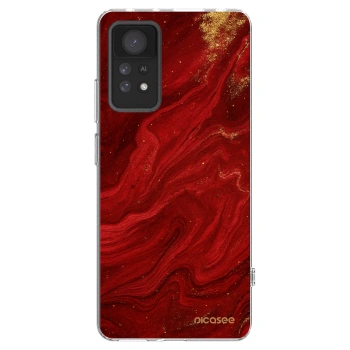 Picasee silikonska prozirna maskica za Xiaomi Redmi Note 11 Pro - Red