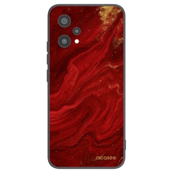 Picasee crna silikonska maskica za Realme 9 Pro 5G - Red