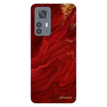 Picasee silikonska prozirna maskica za Xiaomi 12 Pro - Red