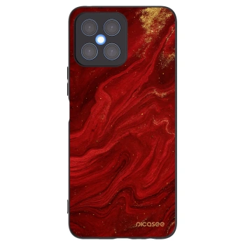 Picasee crna silikonska maskica za Honor X8 4G - Red