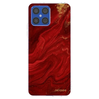 Picasee silikonska prozirna maskica za Honor X8 4G - Red