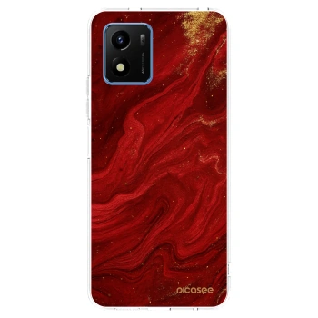 Picasee silikonska prozirna maskica za Vivo Y01 - Red
