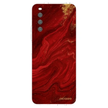 Picasee silikonska prozirna maskica za Sony Xperia 10 IV 5G - Red
