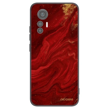 Picasee crna silikonska maskica za Xiaomi 12 Lite - Red