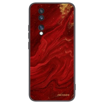 Picasee crna silikonska maskica za Honor 70 - Red
