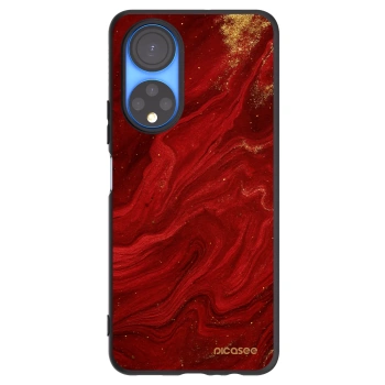 Picasee crna silikonska maskica za Honor X7 - Red