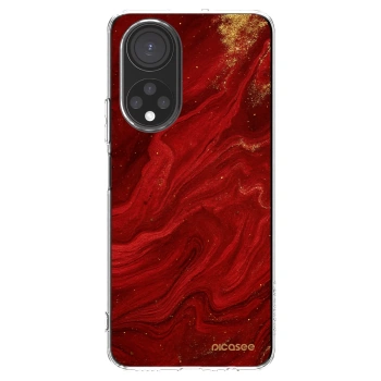 Picasee silikonska prozirna maskica za Honor X7 - Red