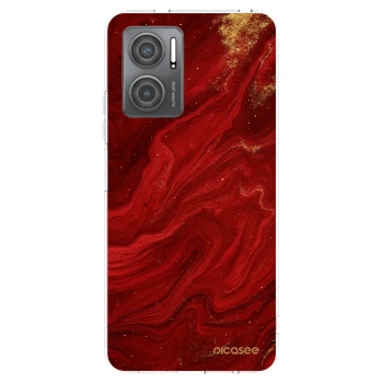 Picasee silikonska prozirna maskica za Xiaomi Redmi 10 5G - Red