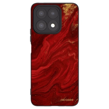 Picasee crna silikonska maskica za Honor X8a - Red