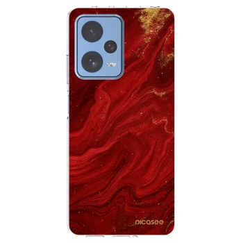 Picasee silikonska prozirna maskica za Xiaomi Redmi Note 12 Pro 5G - Red