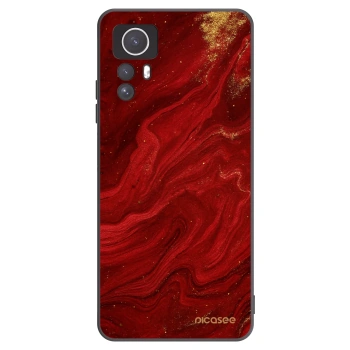 Picasee crna silikonska maskica za Xiaomi Redmi Note 12S - Red