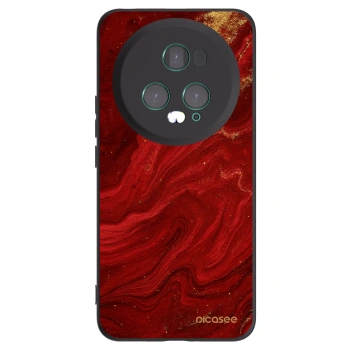 Picasee crna silikonska maskica za Honor Magic5 Pro - Red