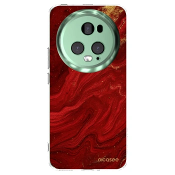Picasee silikonska prozirna maskica za Honor Magic5 Pro - Red