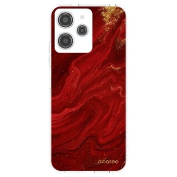 Picasee silikonska prozirna maskica za Xiaomi Redmi 12 4G - Red