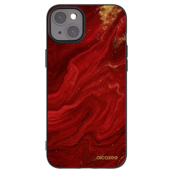 Picasee crna silikonska maskica za Apple iPhone 15 Plus - Red
