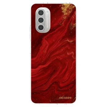Picasee silikonska prozirna maskica za Motorola Moto G51 - Red