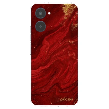 Picasee silikonska prozirna maskica za Realme 10 4G - Red