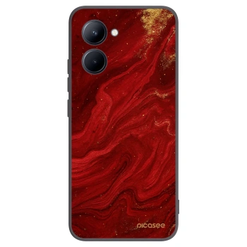 Picasee crna silikonska maskica za Realme C33 (2023) - Red