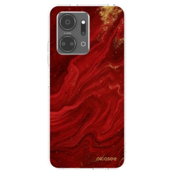 Picasee silikonska prozirna maskica za Honor X7a - Red