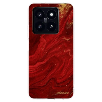 Picasee silikonska prozirna maskica za Xiaomi 14 Pro - Red