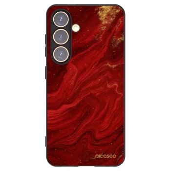 Picasee crna silikonska maskica za Samsung Galaxy S24 S921B 5G - Red
