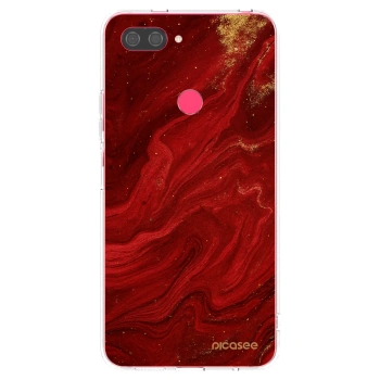 Picasee silikonska prozirna maskica za Xiaomi Mi 8 Lite - Red