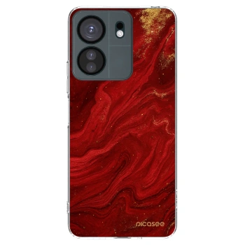 Picasee silikonska prozirna maskica za Xiaomi Redmi 13C 4G - Red