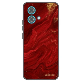 Picasee crna silikonska maskica za Motorola Edge 40 Neo - Red
