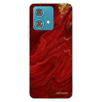 Picasee silikonska prozirna maskica za Motorola Edge 40 Neo - Red