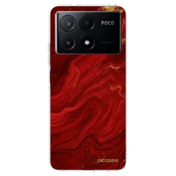 Picasee silikonska prozirna maskica za Xiaomi Poco X6 Pro - Red