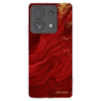 Picasee silikonska prozirna maskica za Xiaomi Redmi Note 13 Pro 4G - Red