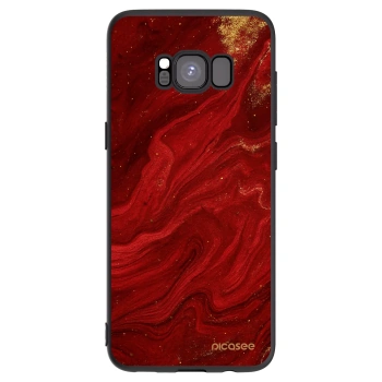 Picasee crna silikonska maskica za Samsung Galaxy S8 G950F - Red