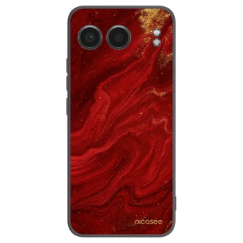 Picasee crna silikonska maskica za OnePlus Nord 4 - Red