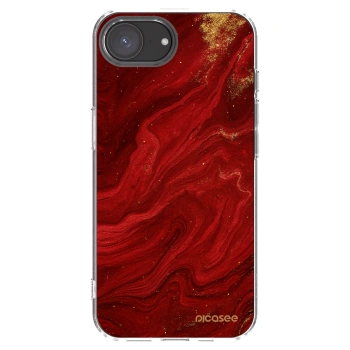 Picasee silikonska prozirna maskica za Apple iPhone 16e - Red