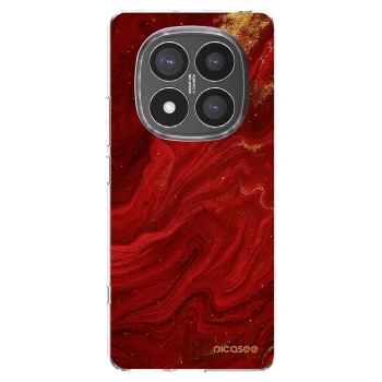 Picasee silikonska prozirna maskica za Xiaomi Redmi Note 14 Pro+ 5G - Red