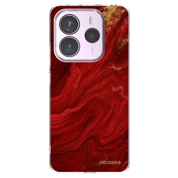 Picasee silikonska prozirna maskica za Xiaomi Redmi Note 14 5G - Red