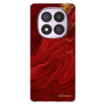 Picasee silikonska prozirna maskica za Xiaomi Redmi Note 14 Pro 4G - Red