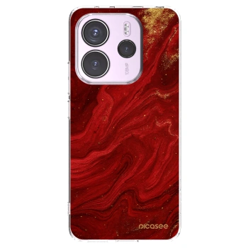 Picasee silikonska prozirna maskica za Xiaomi Redmi Note 14 4G - Red