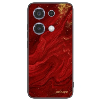 Picasee crna silikonska maskica za Xiaomi Redmi Note 14S - Red