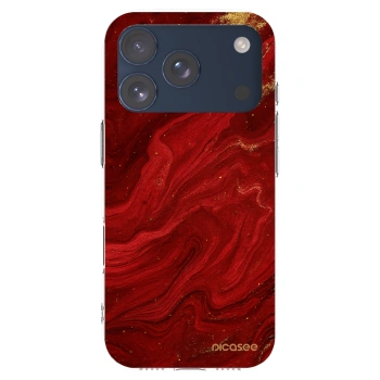 Picasee silikonska prozirna maskica za Apple iPhone 17 Pro - Red