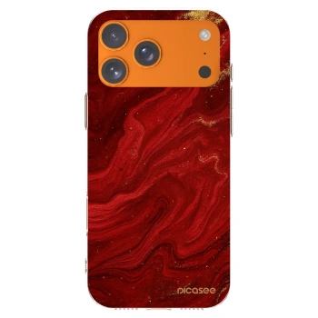 Picasee silikonska prozirna maskica za Apple iPhone 17 Pro Max - Red