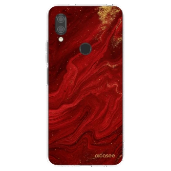 Picasee silikonska prozirna maskica za Xiaomi Redmi 7 - Red