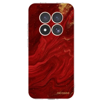 Picasee silikonska prozirna maskica za Xiaomi Redmi Note 15 Pro 4G - Red