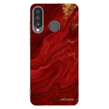 Picasee silikonska prozirna maskica za Huawei P30 Lite - Red