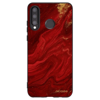 Picasee crna silikonska maskica za Huawei P30 Lite - Red