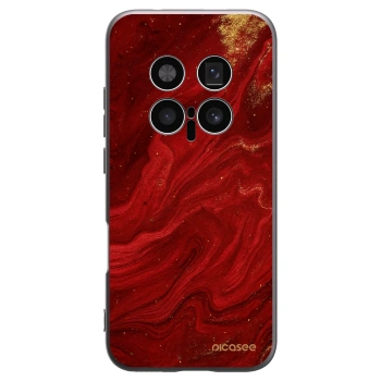 Picasee crna silikonska maskica za Honor Magic8 Pro 5G - Red